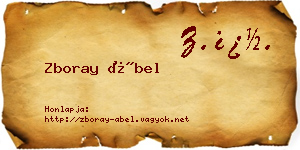 Zboray Ábel névjegykártya