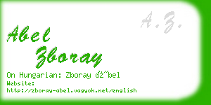 abel zboray business card